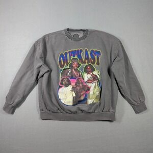 Outkast Sweatshirt Mens Medium Gray Crewneck Hip Hop Pop